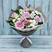 Букет цветов из:  Герберы, Альстромерии и Хризантемы #REPLACE_PRED# Нязепетровске