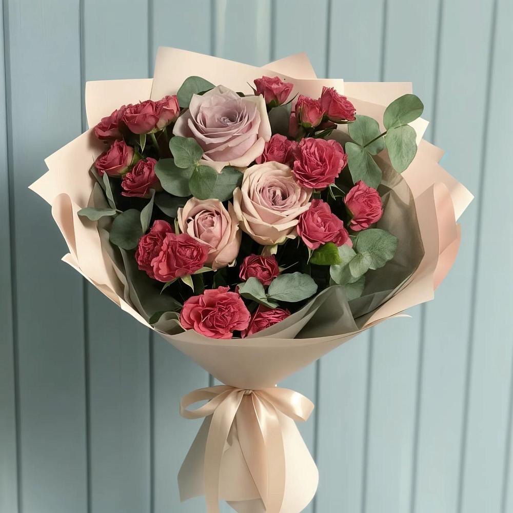 Букет цветов из: Гвоздики и Розы в Нязепетровске