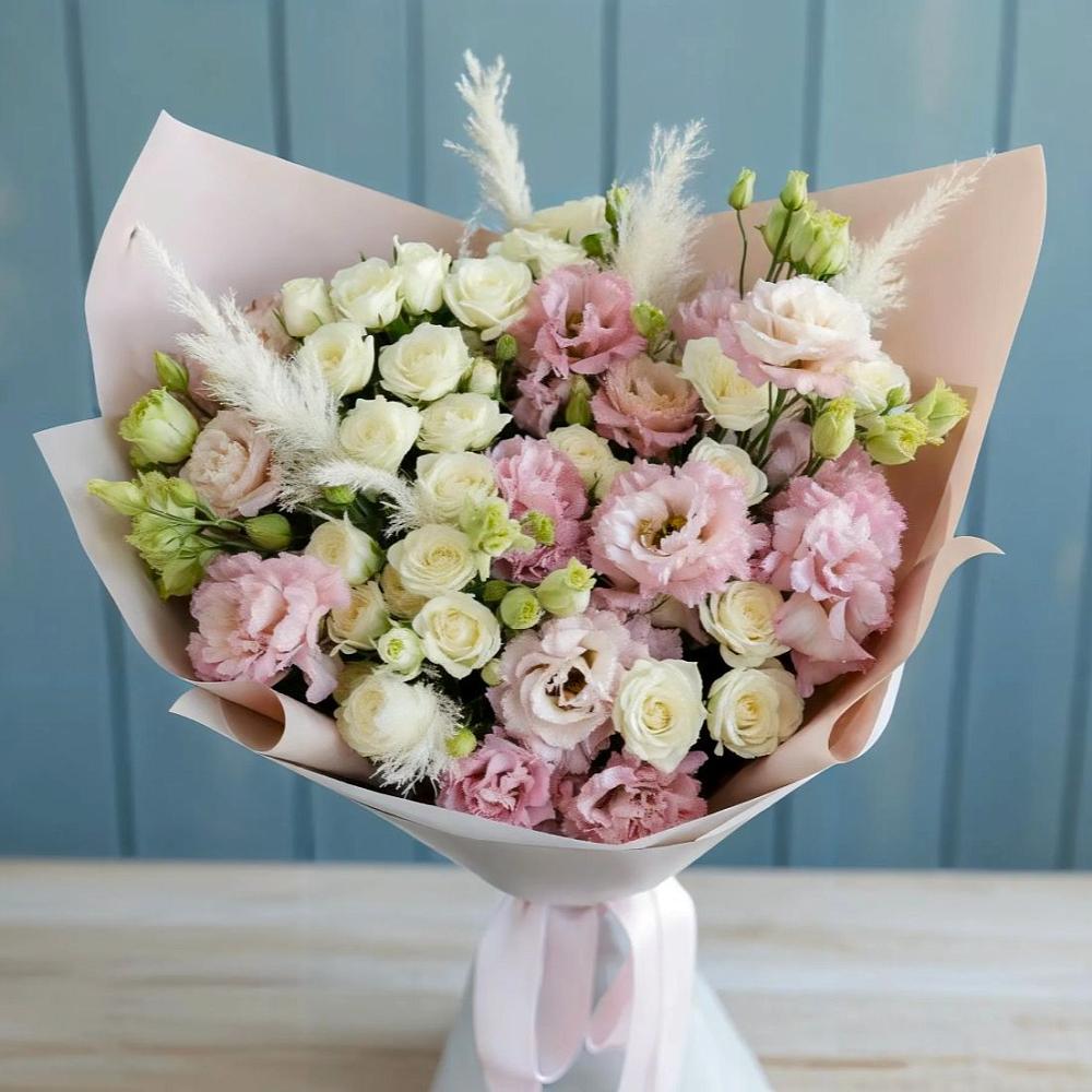 Букет цветов из: Альстромерии и Розы в Нязепетровске