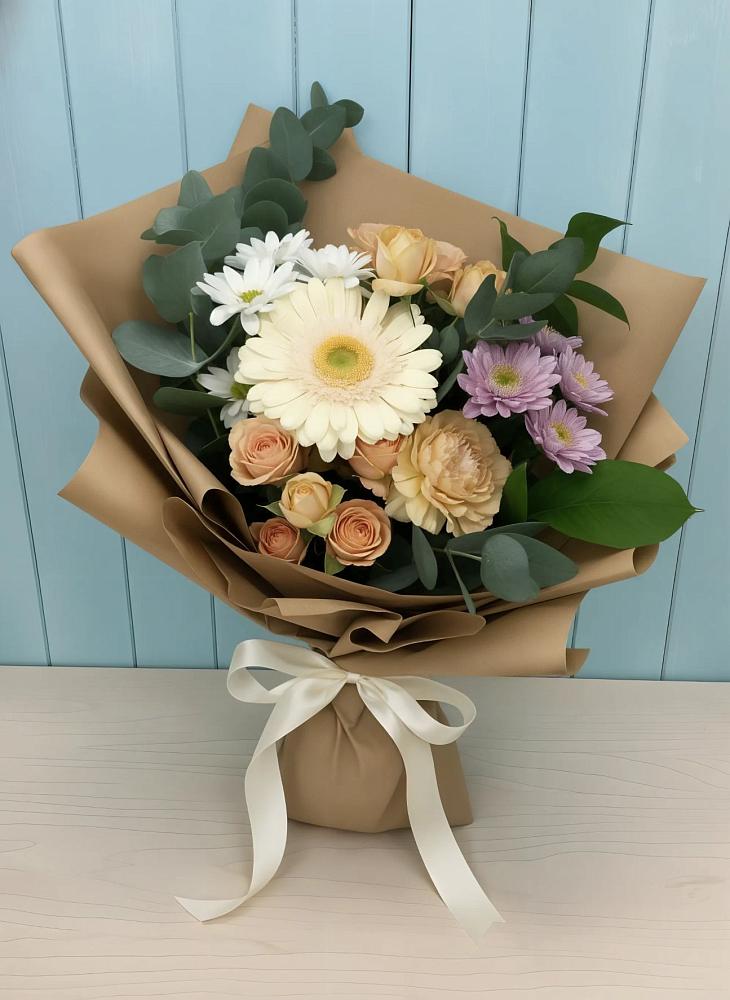Букет цветов из: Герберы и Хризантемы в Нязепетровске