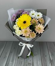 Букет цветов из:  Розы, Герберы и Хризантемы в Нязепетровске