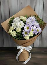 Букет цветов из:  Хризантемы и Розы в Нязепетровске