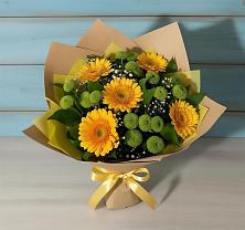 Букет цветов из:  Герберы и Хризантемы в Нязепетровске