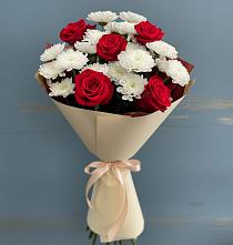 Букет цветов из:  Розы и Хризантемы #REPLACE_PRED# Нязепетровске