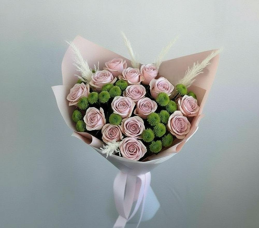 Букет цветов из: Розы и Хризантемы в Нязепетровске