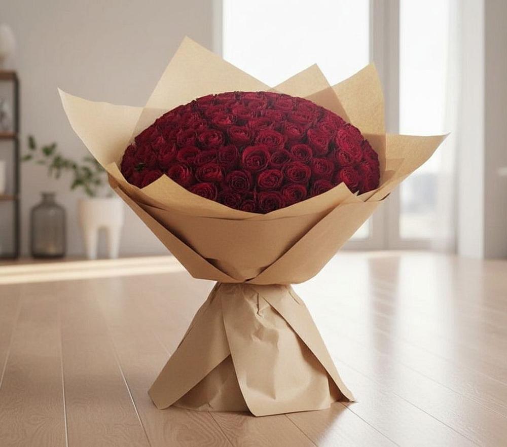 Букет 101 Красная роза в Нязепетровске