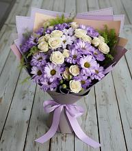 Букет цветов из:  Хризантемы и Розы #REPLACE_PRED# Нязепетровске