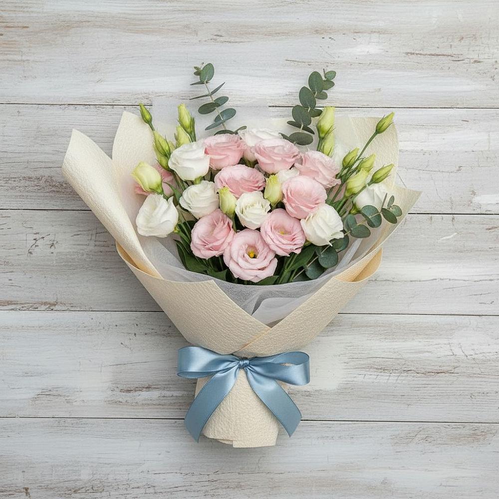 Букет цветов из: Лизиантусы в Нязепетровске